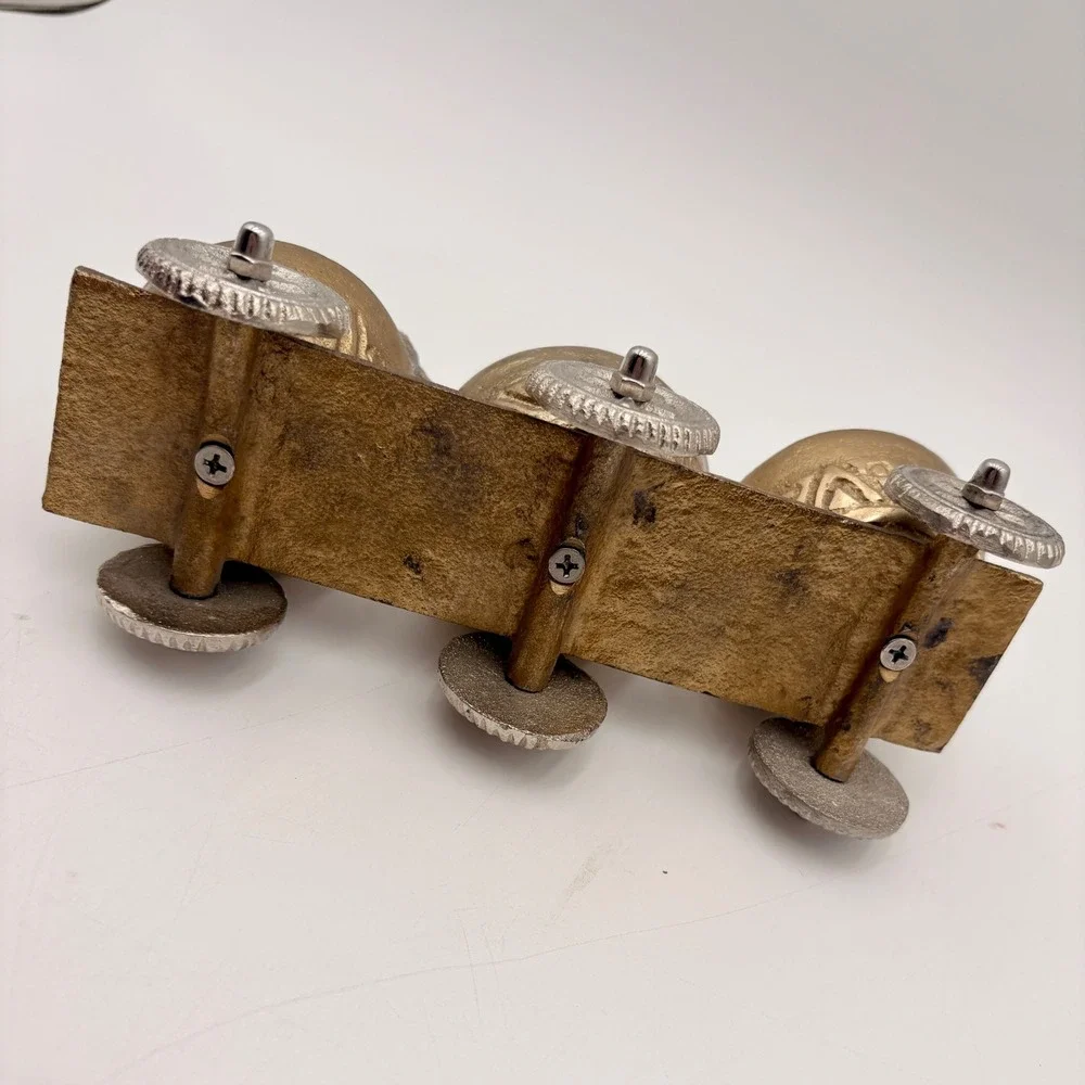 Vintage Style Mixed Metal Three Birds on Rolling Cart Figurine‎ Decor 8.5 Inch